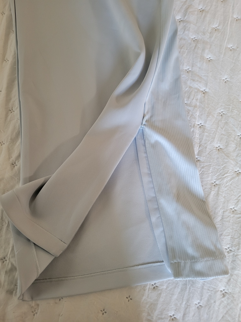 adidas Wide Leg Track Pants in Light Blue - Picture 13 of 14